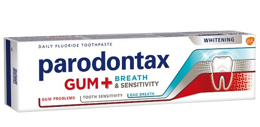 Parodontax Gum+ Breath & Sensitivity Whitening Toothpaste2