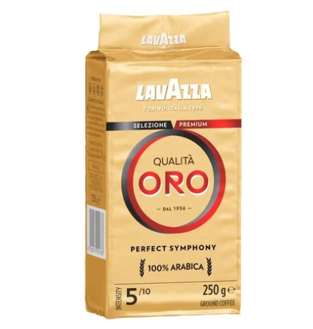 Lavazza Qualita Oro Arabica Ground Coffee Medium Roast-Intensity 5 250g