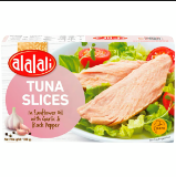 Al Alali Tuna Slices in Sunflower Oil with Garlic & Black Pepper