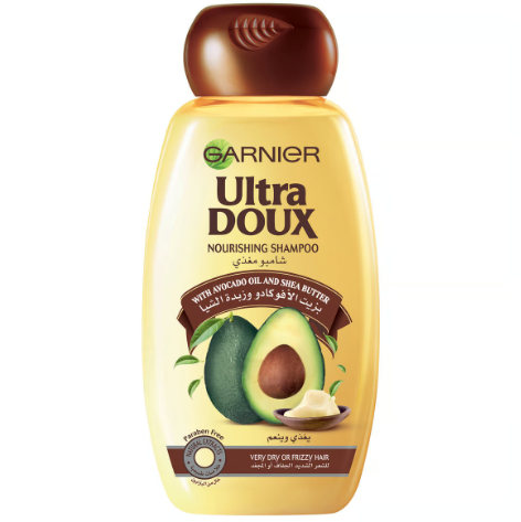 Garnie ultra doux nourishing shampoo with avocado oil & shea butter for very dry or frizzy hair 200ml