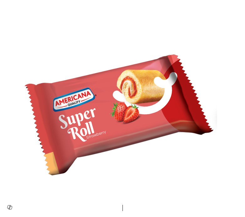 AMERICANA SUPER ROLL STRAWBERRY 60g