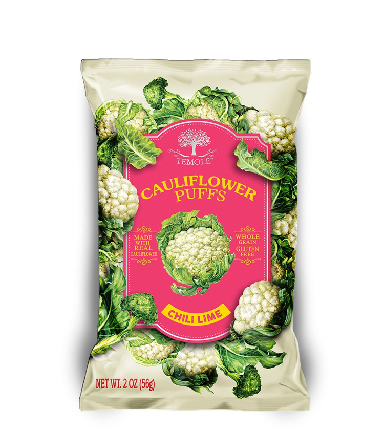 TEMOLE CAULIFLOWER PUFFS CHILLI LIME 56GM