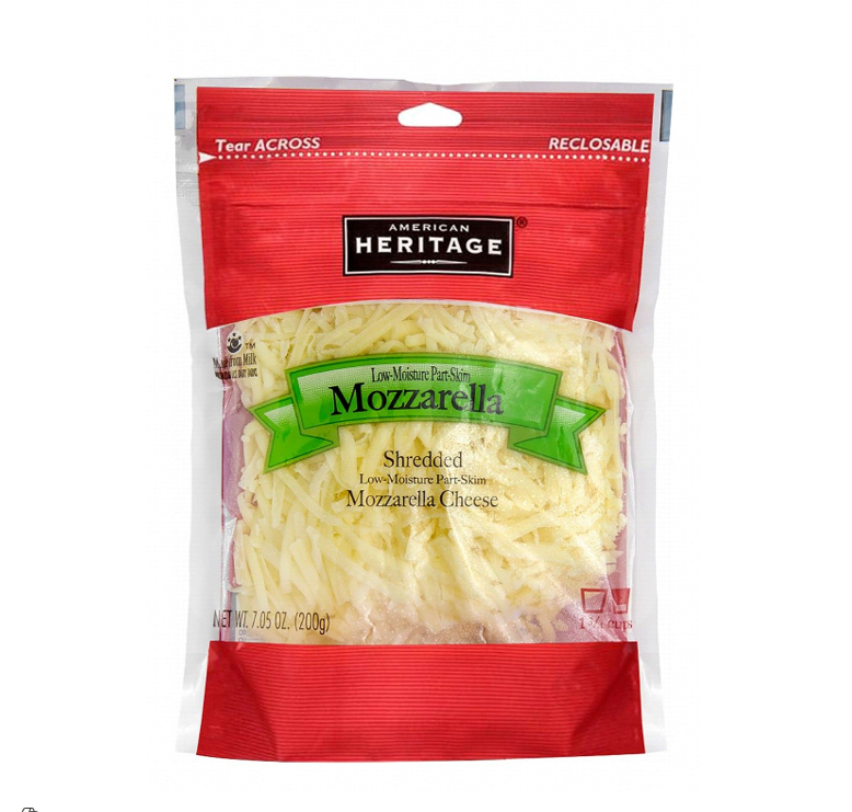 AMERICAN HERITAGE SHREDDED MOZZARELLA 200GM