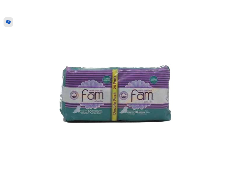 Fam Extra Thin Normal with Wings Unscented – 20 Pads Double Pack