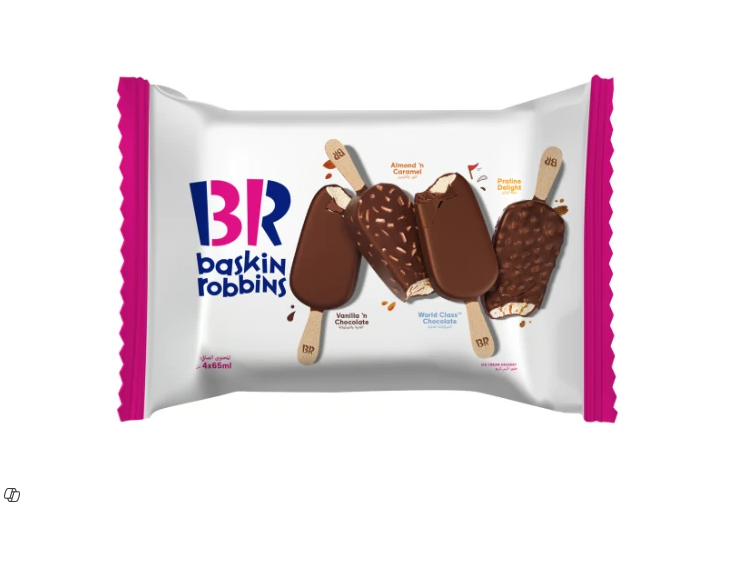 BASKIN ROBBINS MULTIPACK ICE CREAM STICKS 4X65ML