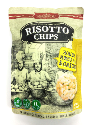 risotto chips- honey mustard & onion
