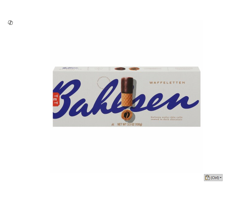 Bahlsen waffeletten wafer dark chocolate 100g