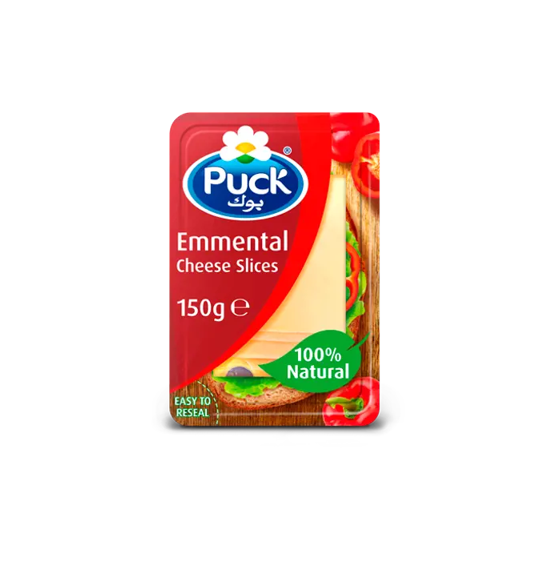 Puck Natural Emmental Cheese (8 Slices)