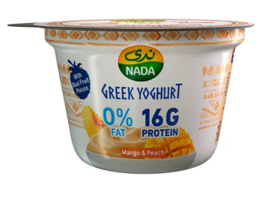 nada greek yoghurt 0% 16G Mango & Peach 160g