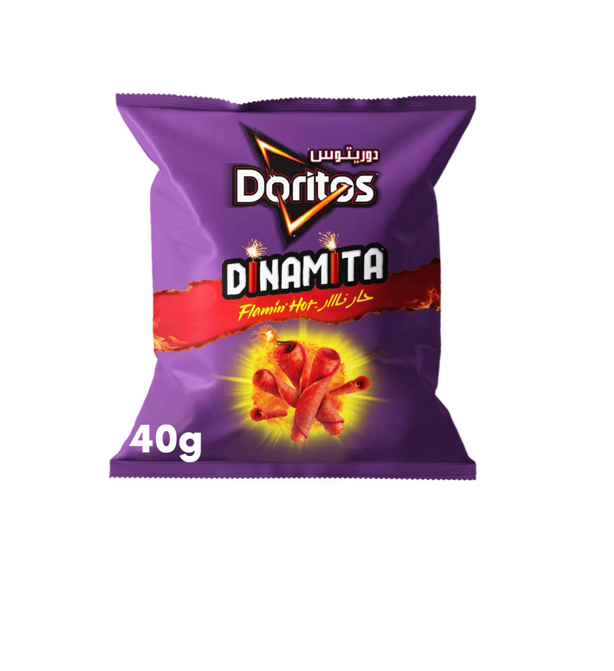 DORITOS DINAMITA FLAMIN HOT TORTILLA CHIPS 40GM