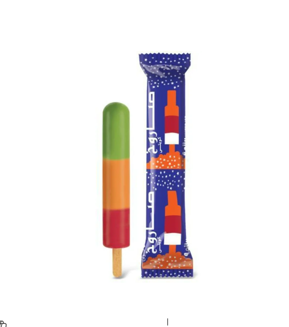 KDD LOLLY RASPBERRY AND ORANGE WATER ICE ROCKET