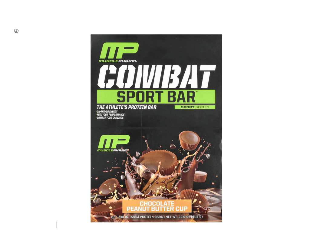 combat sports bar 20g protein chocolate peanut butter cup