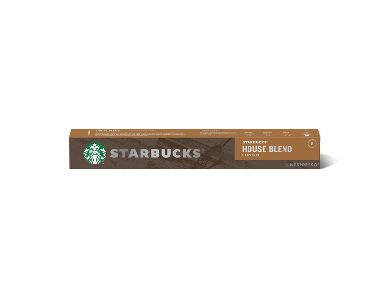 Starbucks House Blend Lungo Coffee Capsules Medium Roast Intensity 8