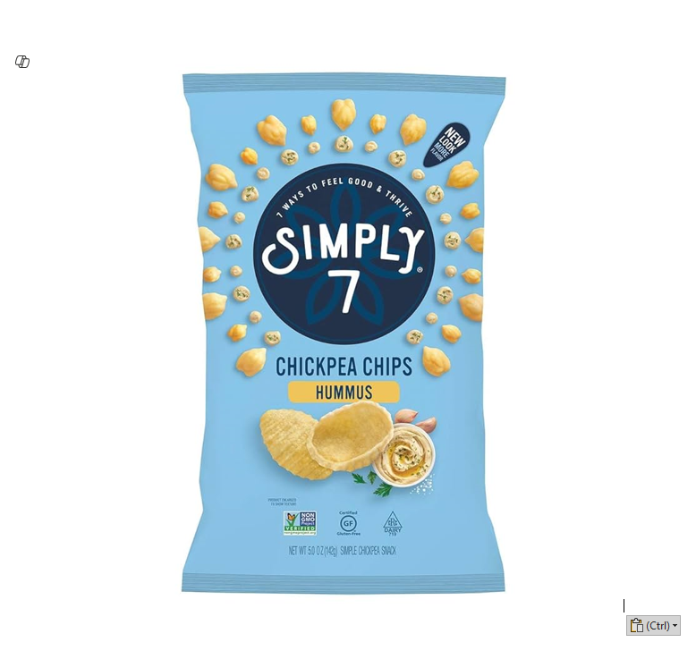 SIMPLY 7 CHIPS LENTIL SEA SALT 130GM