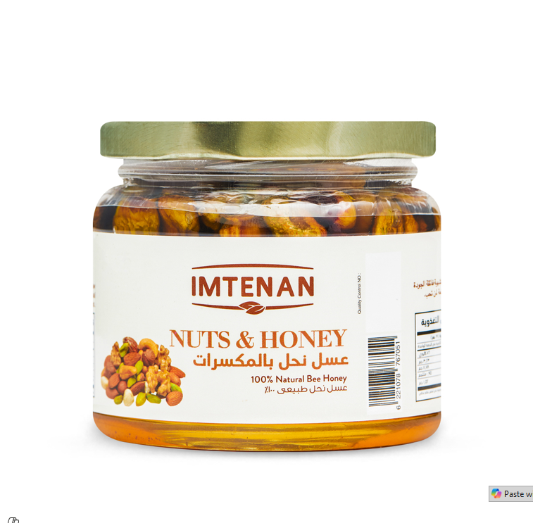 Imtenan Natural Honey with nuts 350gm