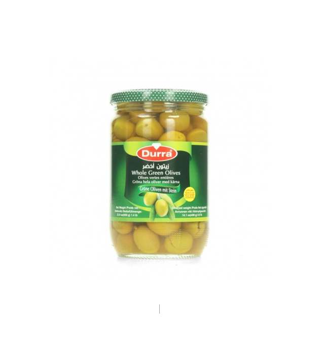 DURRA whole green olives 650g