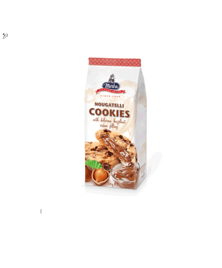 Merba Nougatelli Cookies Filled with Hazelnut Cream 200GM