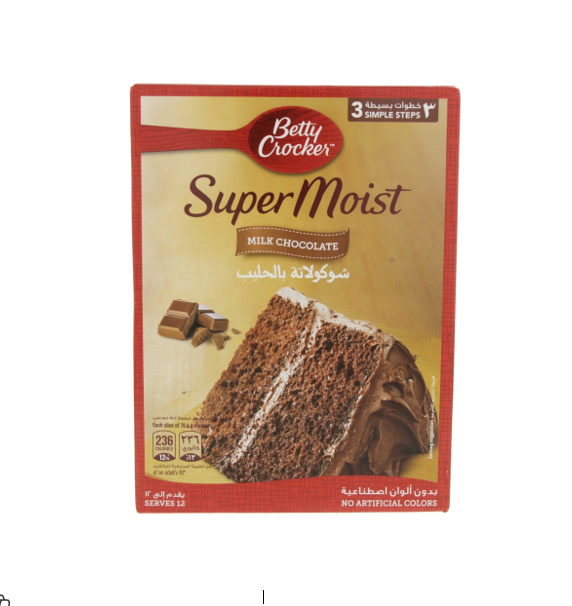 Betty Crocker Super Moist Milk Chocolate Cake Mix 500 GM 