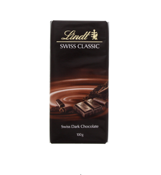 Lindt Classic Swiss Dark Chocolate Slab 100GM