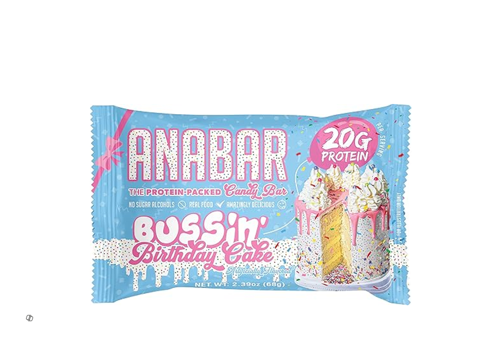 anabar birthday cake 20g protein 68g 