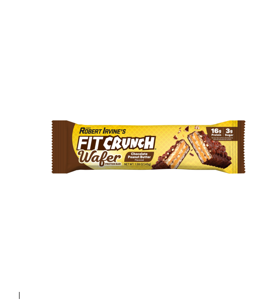 fitcrunch wafer protein bar chocolate peanut butter 45g 