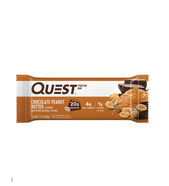Quest DIPPED Chocolate PEANUT BUTTER  20g Protein Bar 18GM PROTEIN