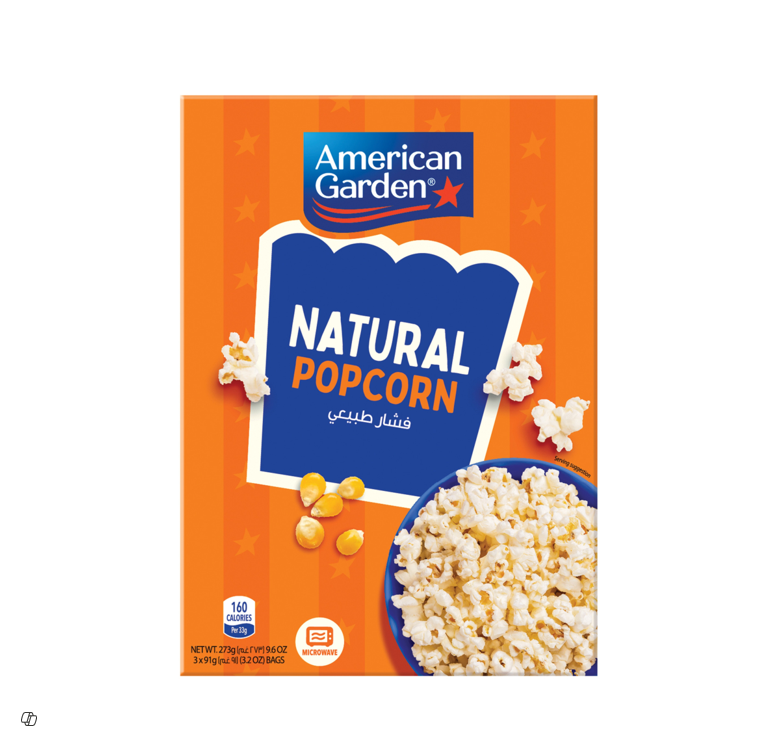 AMERICAN GARDEN NATURAL POPCORN 273GM
