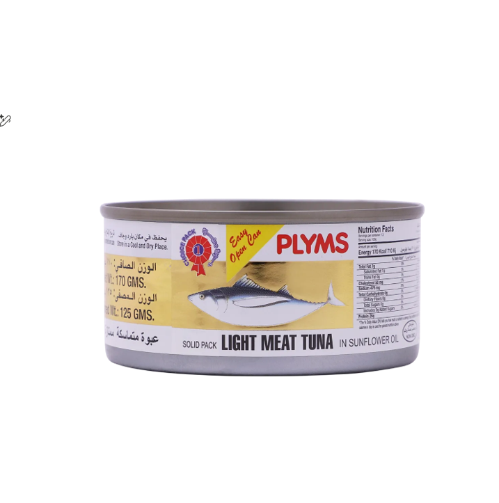 PLYMS LIGHT MEAT TUNA 170GM