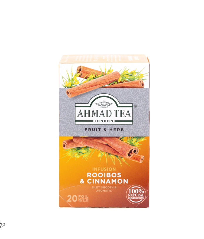 AHMAD TEA FRUIT & HERBAL INFUSION ROOIBOS & CINNAMON 20FOIL