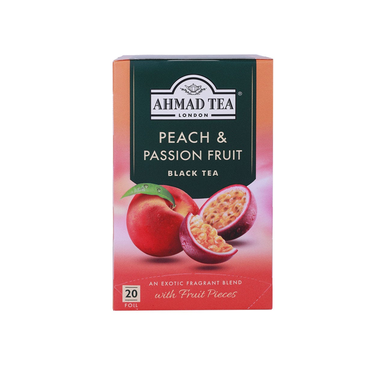 AHMAD TEA PEACH & PASSION FRUIT BLACK TEA 20BAGS