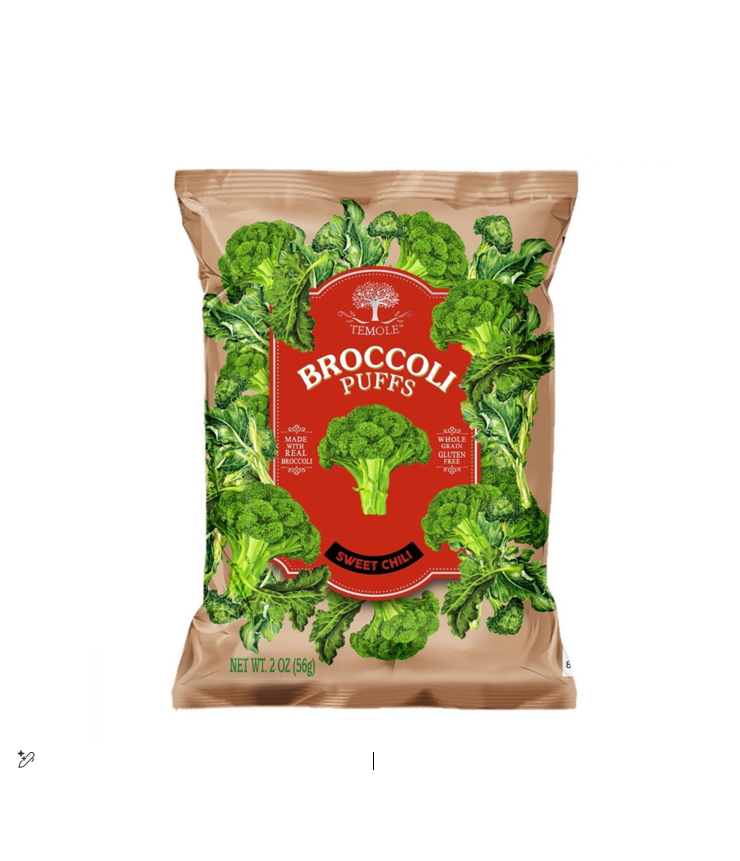 Temole Wholegrain Broccoli Puffs Sweet Chili Flavor - gluten free 24*56GM 