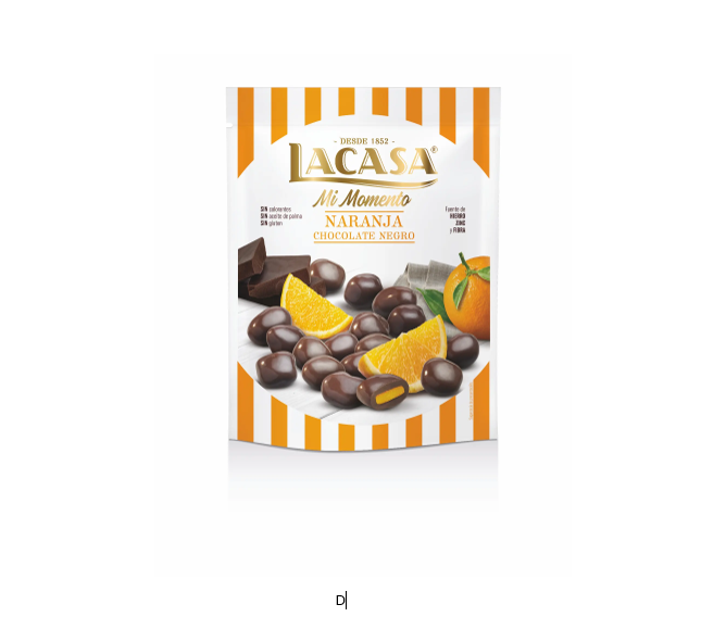LACASA DARK CHOCOLATE COATED ORANGE 125GM 