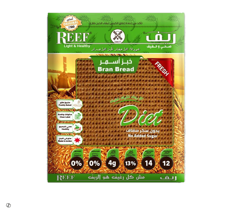 REEF LIGHT&HEALTHY BRAN BREAD DIET NO ADDED SUGAR