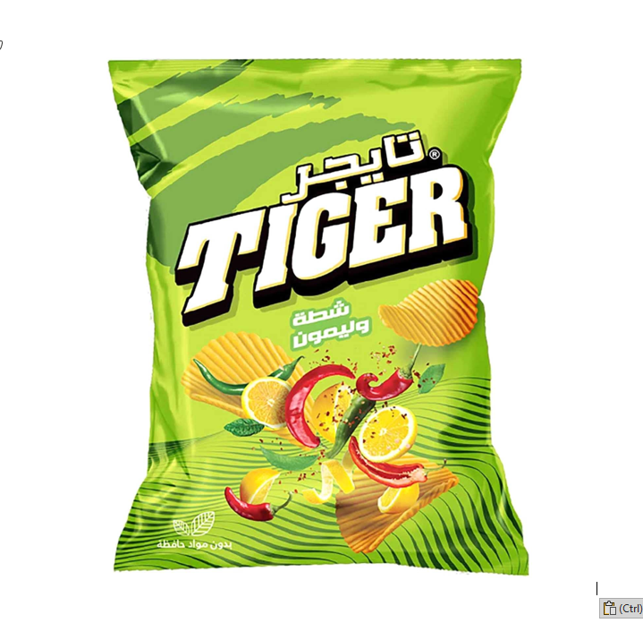 TIGER CHIPS CHILLI & LEMON FLAVOR 47GM