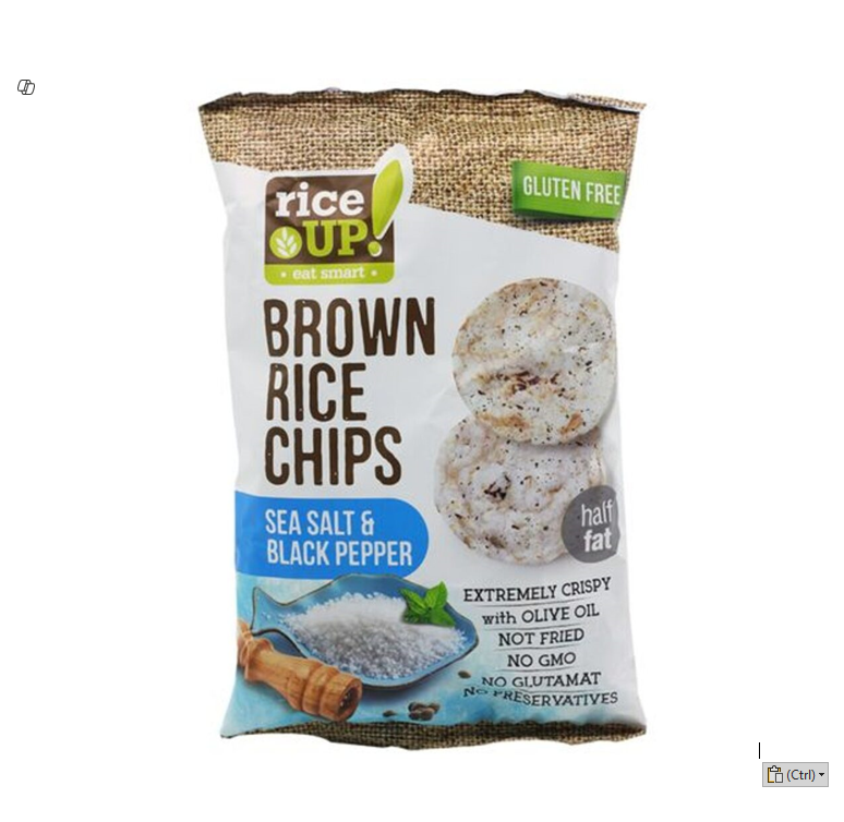 RICE UP RICE CHIPS SEA SALT & BLACK PEPPER 60GMS
