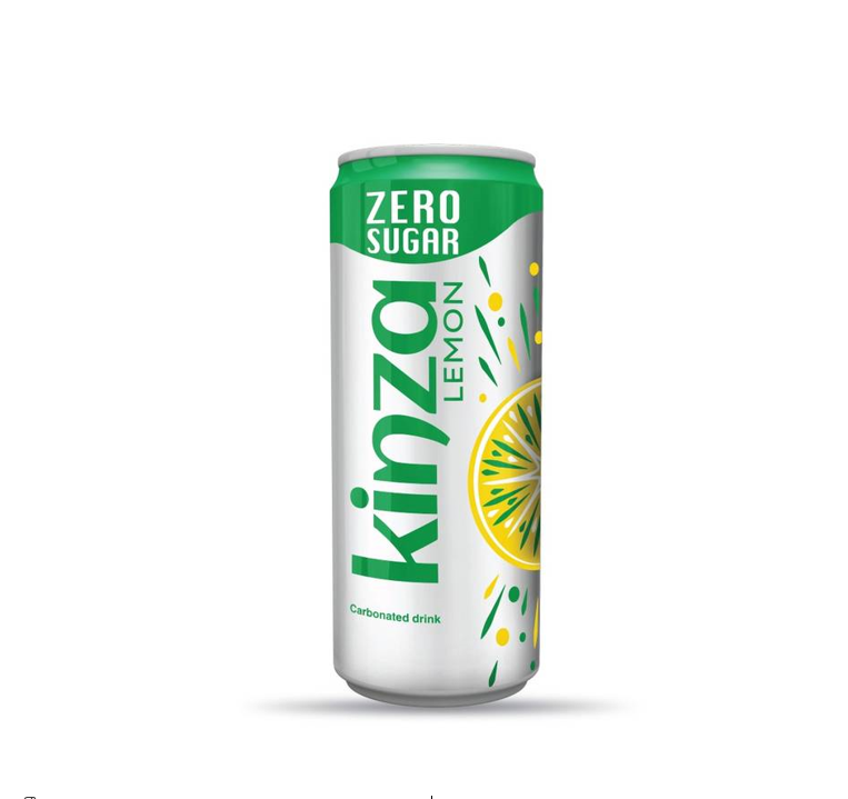 KINZA LEMON CARBONATED DRINK ZERO SUGAR 250ML