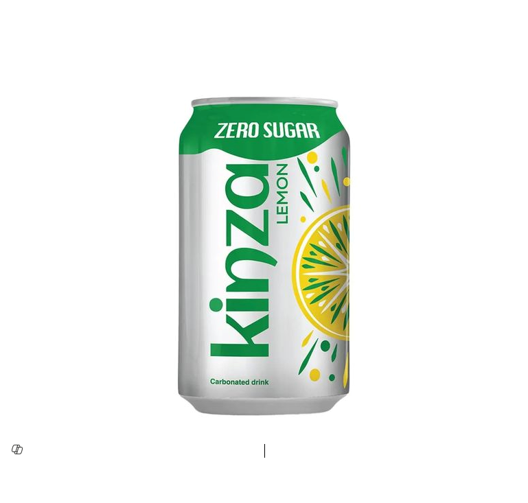 KINZA LEMON CARBONATED DRINK ZERO SUGAR 360ML