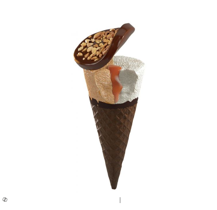 BISCO CORNETTO ICE CREAM VANILLA CARAMEL CONE