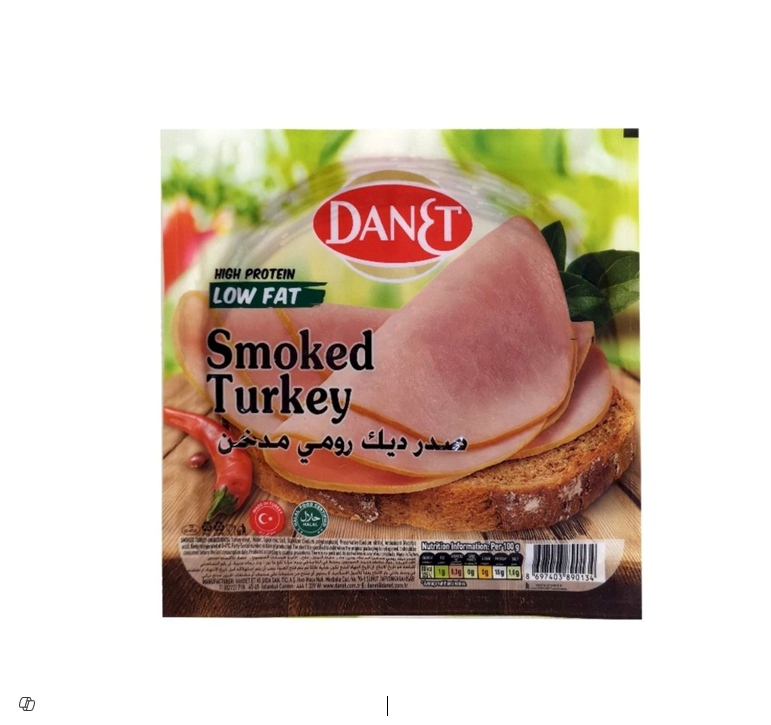 DANET SMOKED TURKEY SLICED LOW FAT 150GM