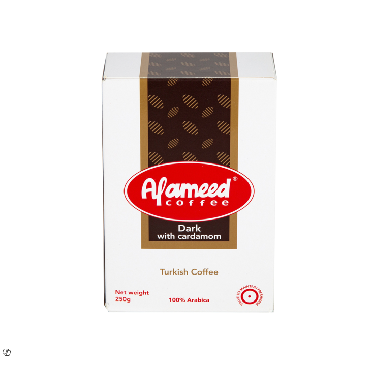 ALAMEED COFFEE DARK WITH CARDAMOM 250GM