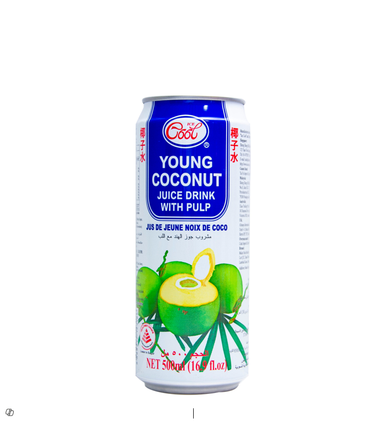 ICE COOL YOUNG COCONUT JUICE DRINK WITH PULP 500ML 