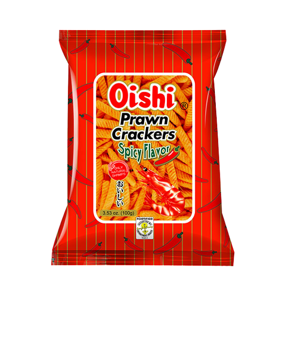 Oishi Spicy Prawn Cracker Chips 90GM