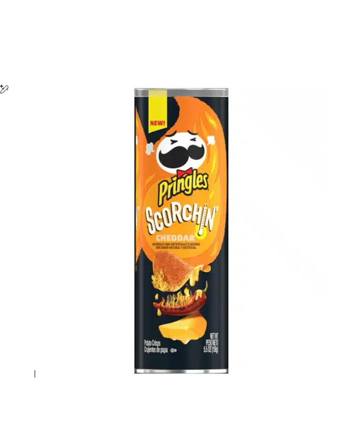 PRINGLES CRISPS SCORCHIN CHEDDAR 158GM