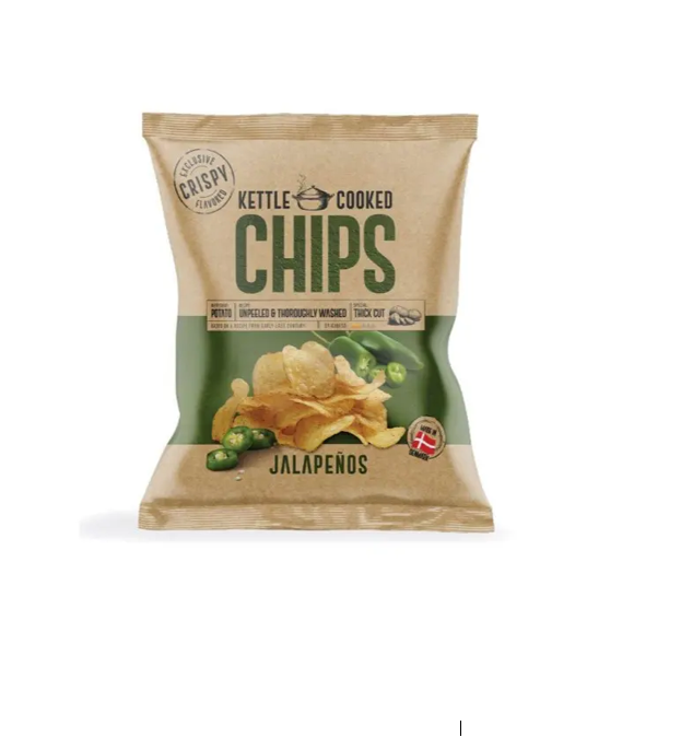 CRISPY KETTLE COOKED CHIPS JALAPENO 150GM