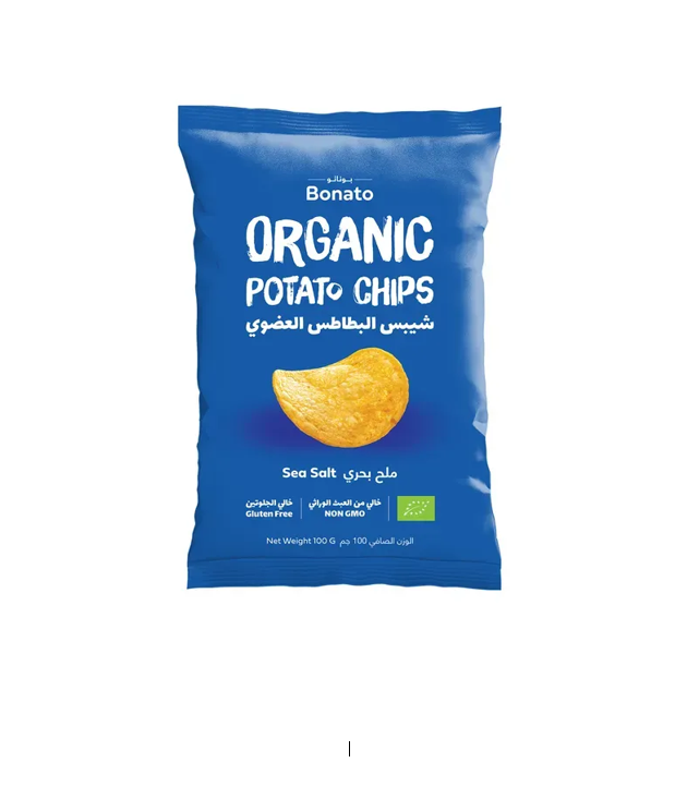 BONATO ORGANIC POTATO CHIPS SEA SALT 100GM