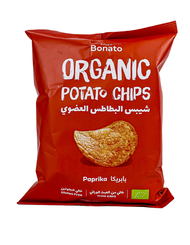 BONATO ORGANIC POTATO CHIPS PAPRIKA 100GM
