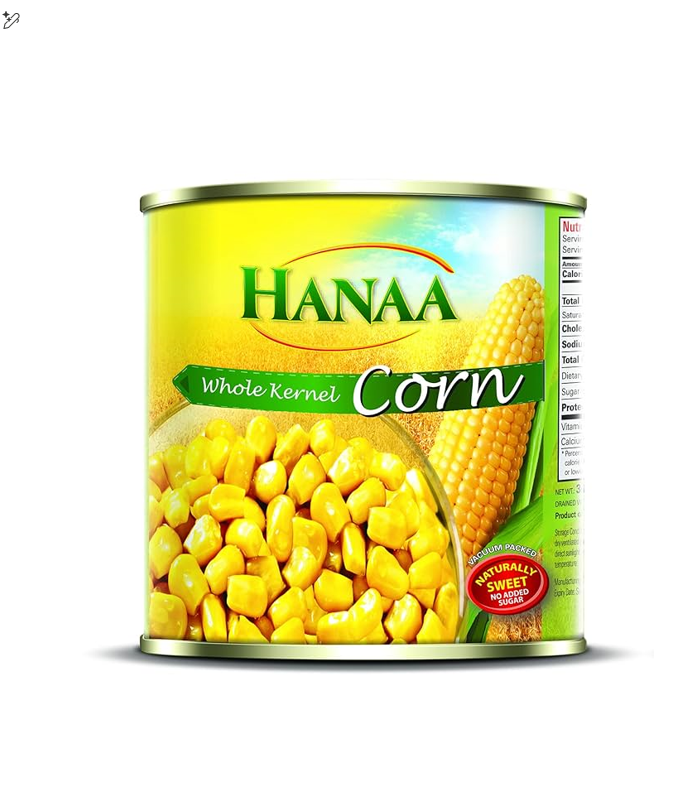 HANAA WHOLE KERNEL CORN 180GM