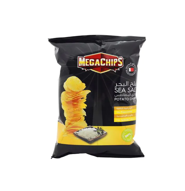 MEGA CHIPS SEA SALT & VINEGAR POTATO CHIPS 85GM