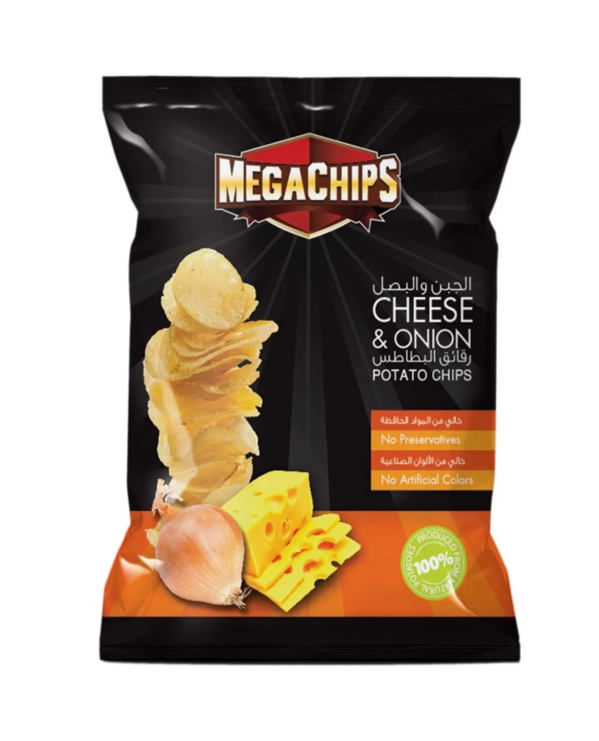 MEGA CHIPS CHEESE & ONION POTATO CHIPS 40GM 