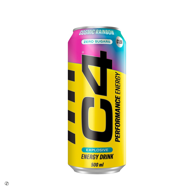 C4 COSMIC RAINBOW ZERO SUGAR ENERGY DRINK 500 ML 